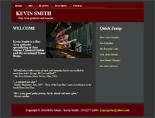 Tablet Screenshot of kevinsmithguitar.com